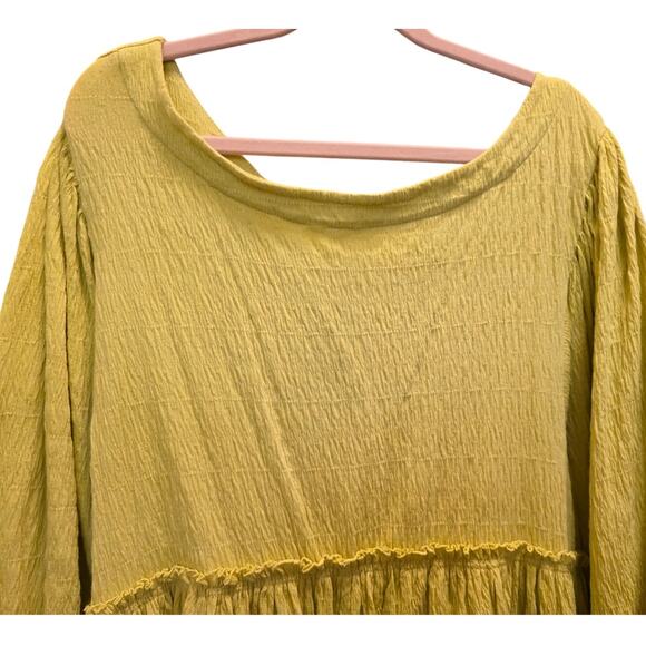 Free People Beach Beyond Obsessed Yellow Romper Size Large EUC - Picture 4 of 6